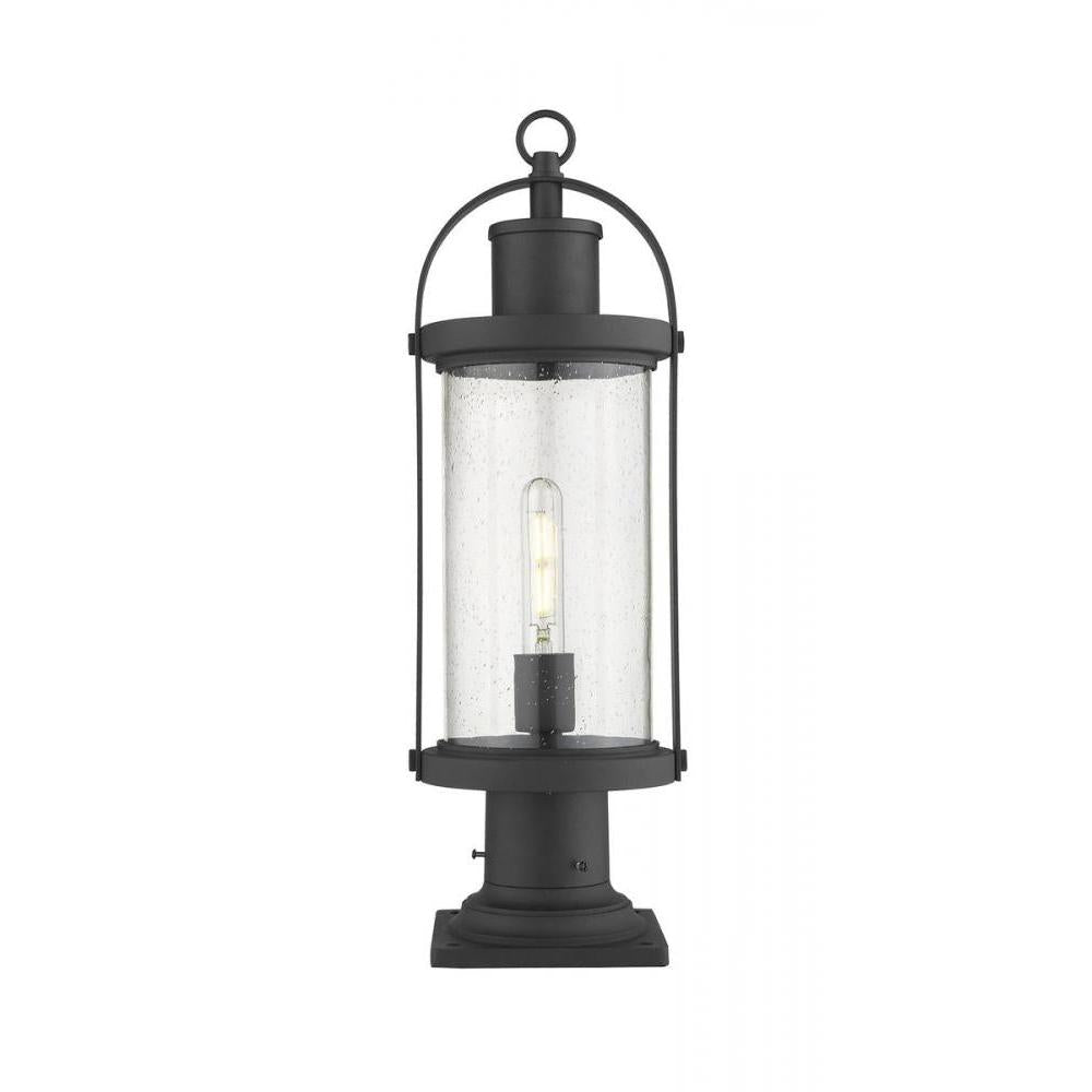 1 Light Outdoor Pier Mounted Fixture-Clear Seedy