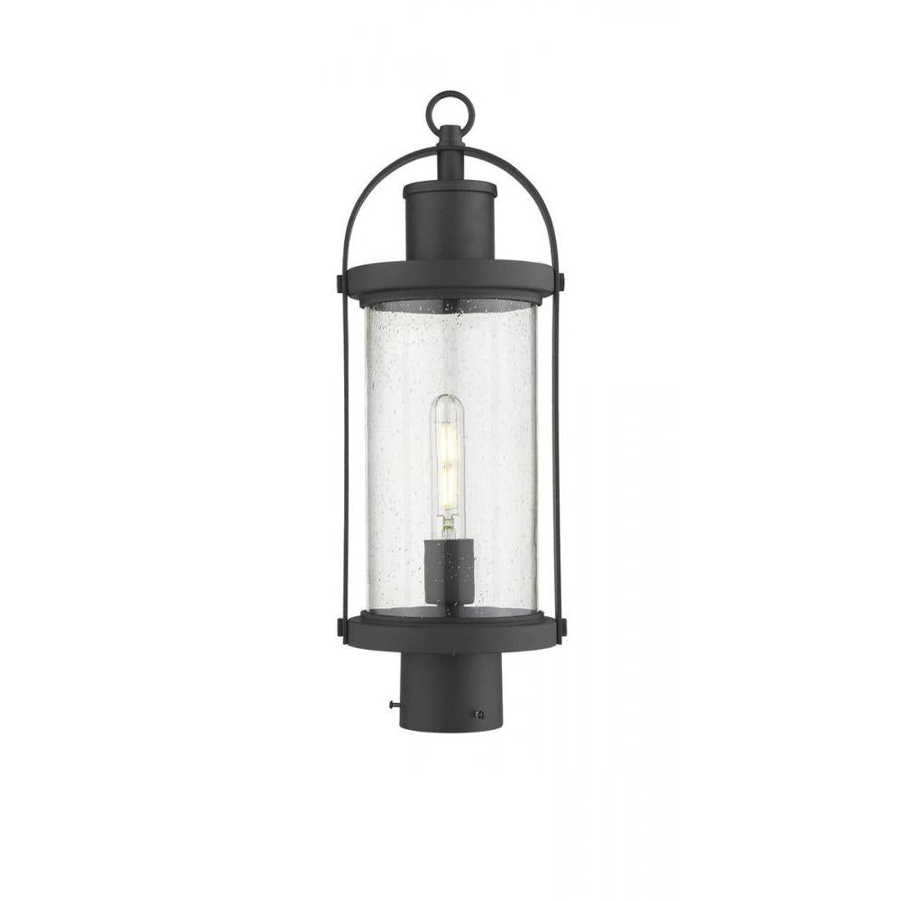 1 Light Outdoor Post Mount Fixture-Clear Seedy