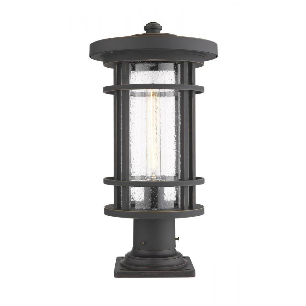 1 Light Outdoor Pier Mounted Fixture-Clear Seedy