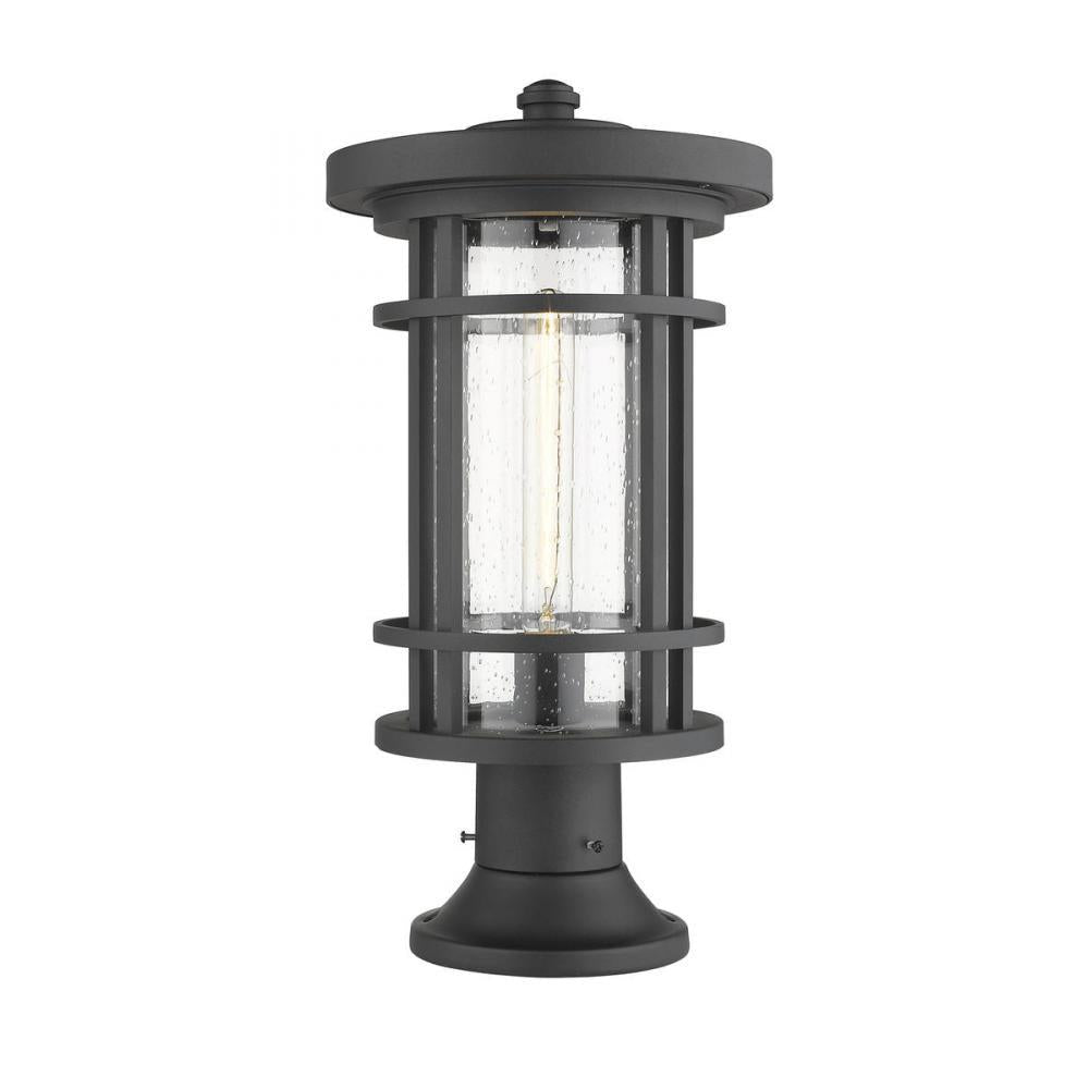 1 Light Outdoor Pier Mounted Fixture-Clear Seedy