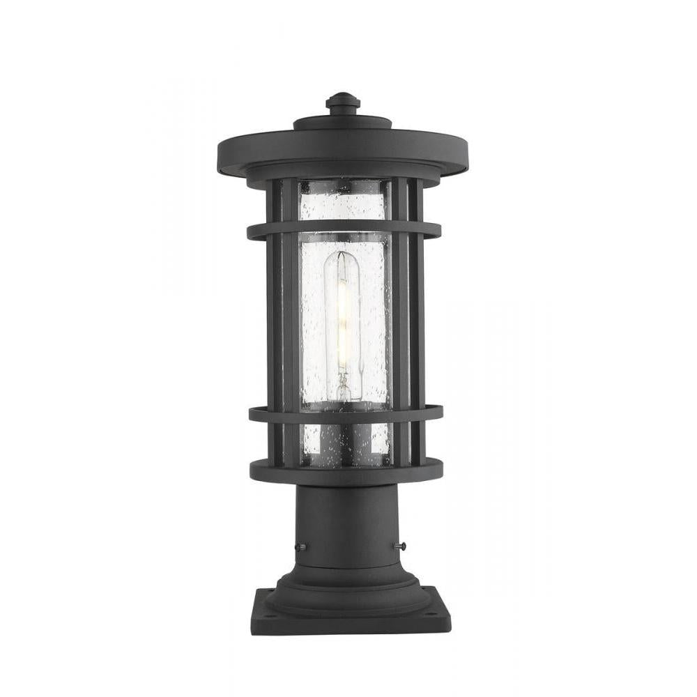 1 Light Outdoor Pier Mounted Fixture-Clear Seedy