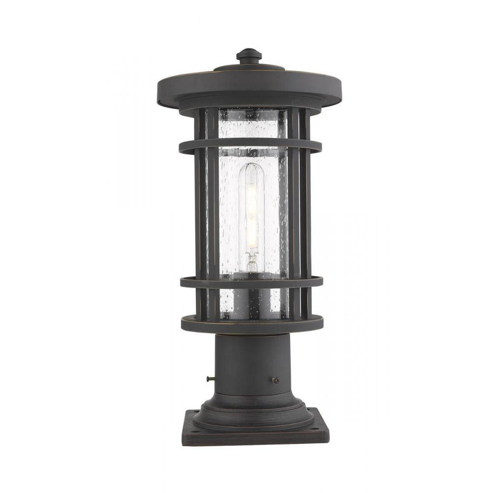 1 Light Outdoor Pier Mounted Fixture-Clear Seedy