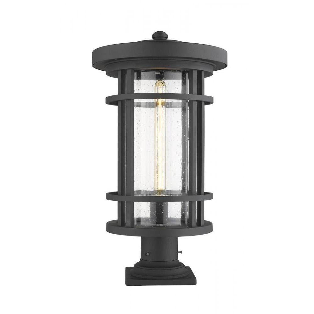 1 Light Outdoor Pier Mounted Fixture-Clear Seedy