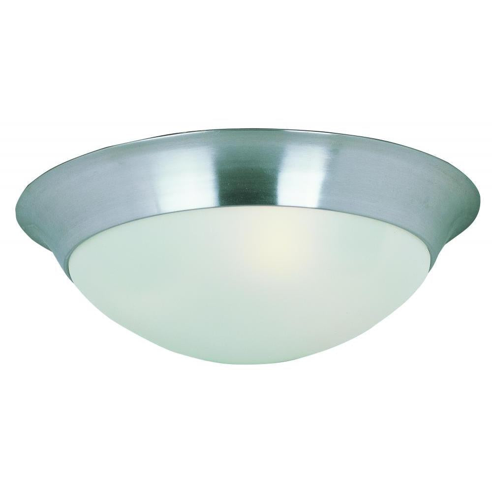 Maxim Lighting 5851FTSN Essentials 14 Inch Flush Mount Light – Satin Nickel