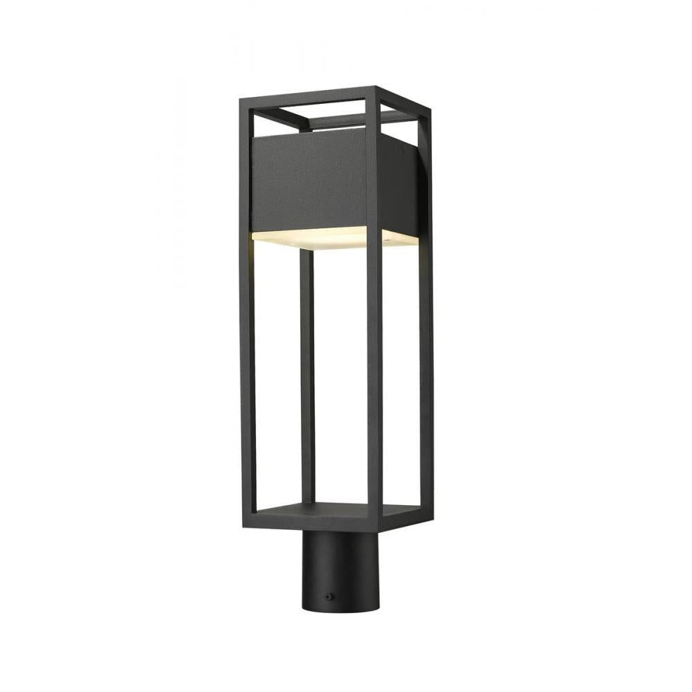 1 Light Outdoor Post Mount Fixture-Etched