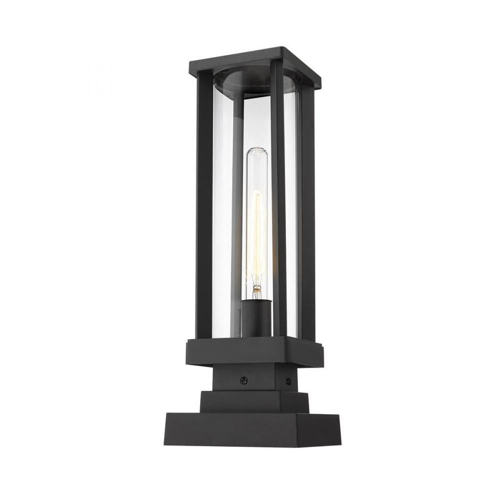 1 Light Outdoor Pier Mounted Fixture-Clear