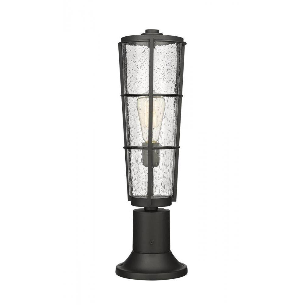 1 Light Outdoor Pier Mounted Fixture-Clear Seedy