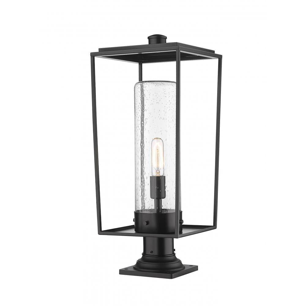 1 Light Outdoor Pier Mounted Fixture-Clear Seedy