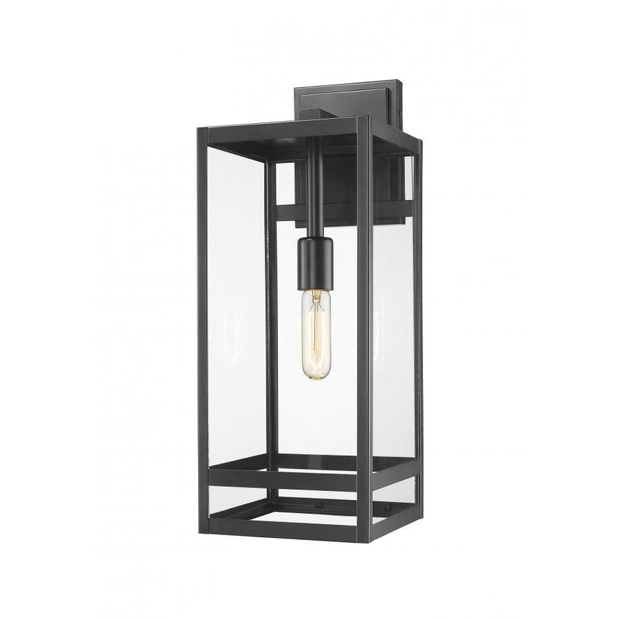 1 Light Outdoor Wall Light-Clear