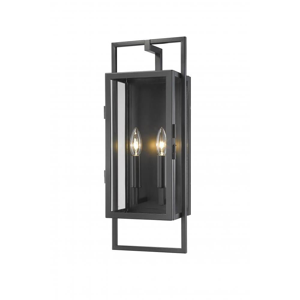 2 Light Outdoor Wall Light-Clear
