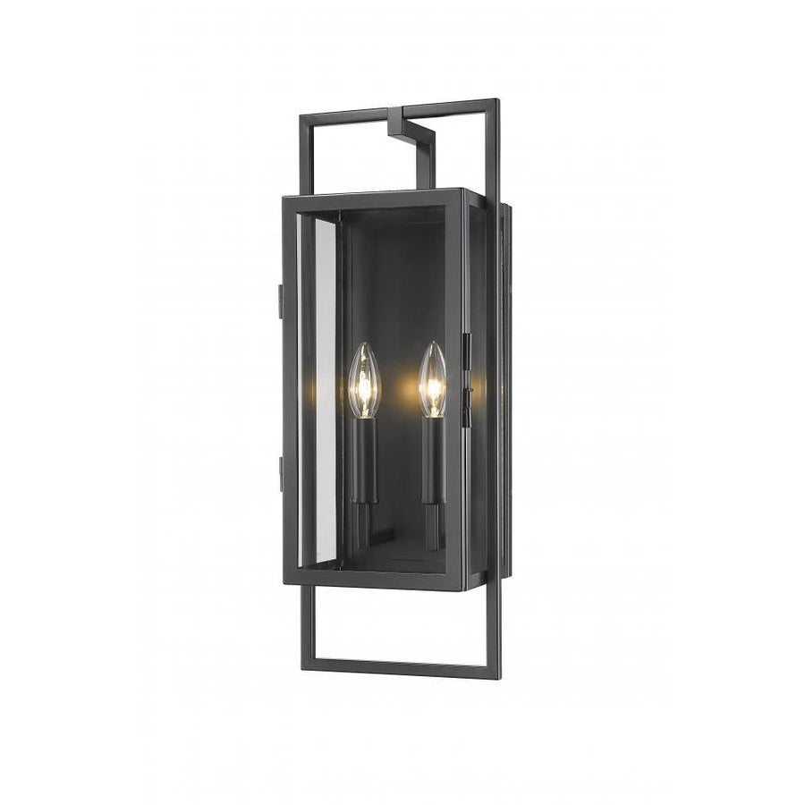 2 Light Outdoor Wall Light-Clear