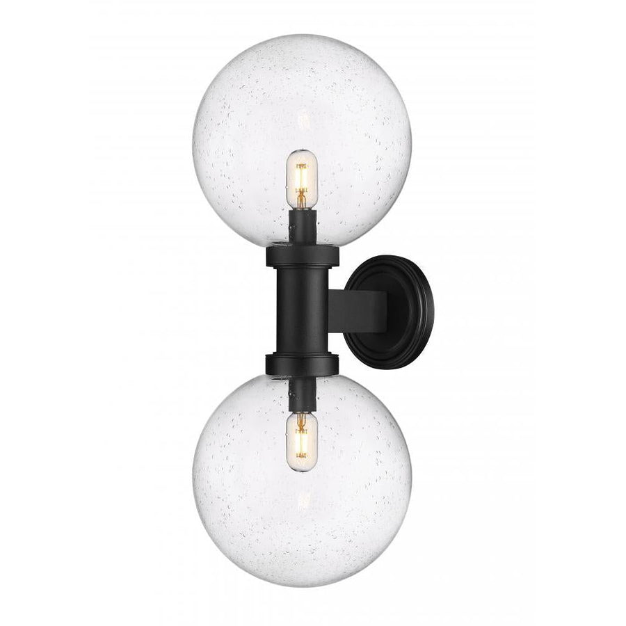 2 Light Outdoor Wall Light-Clear Seedy