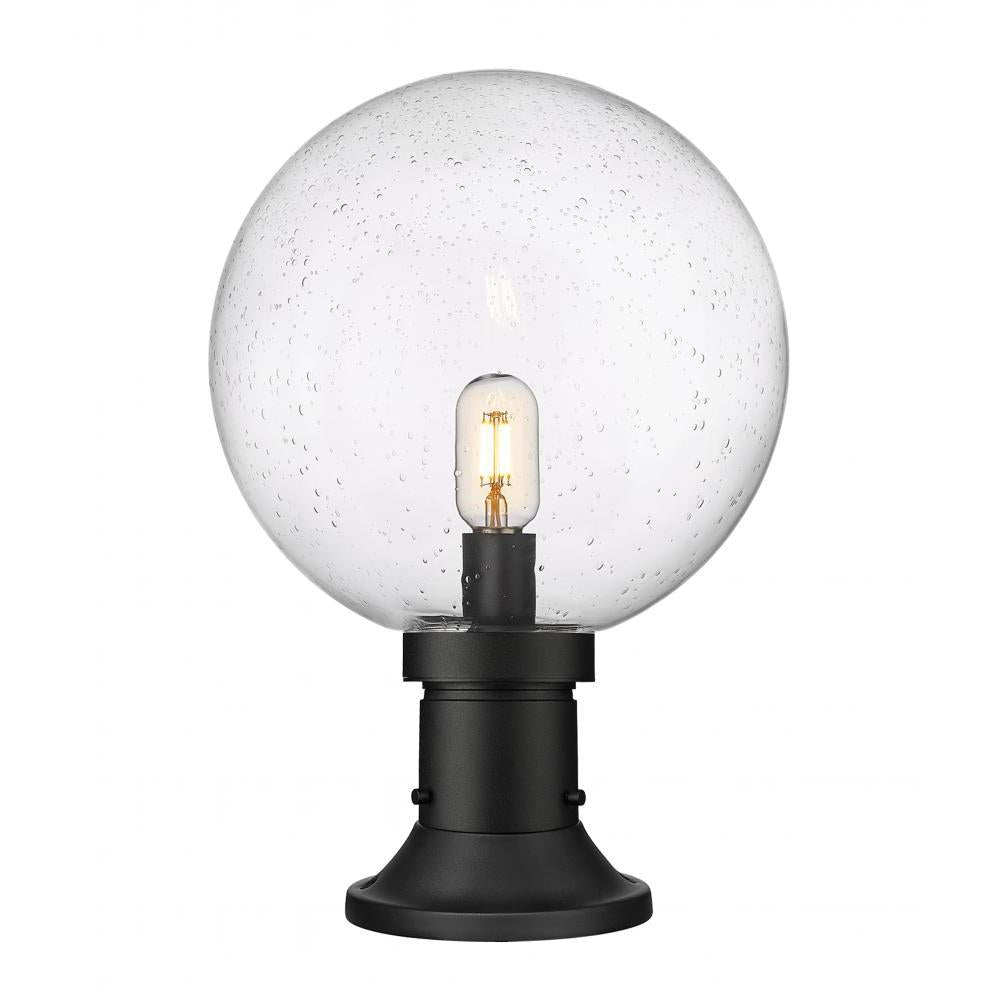 1 Light Outdoor Pier Mounted Fixture-Clear Seedy