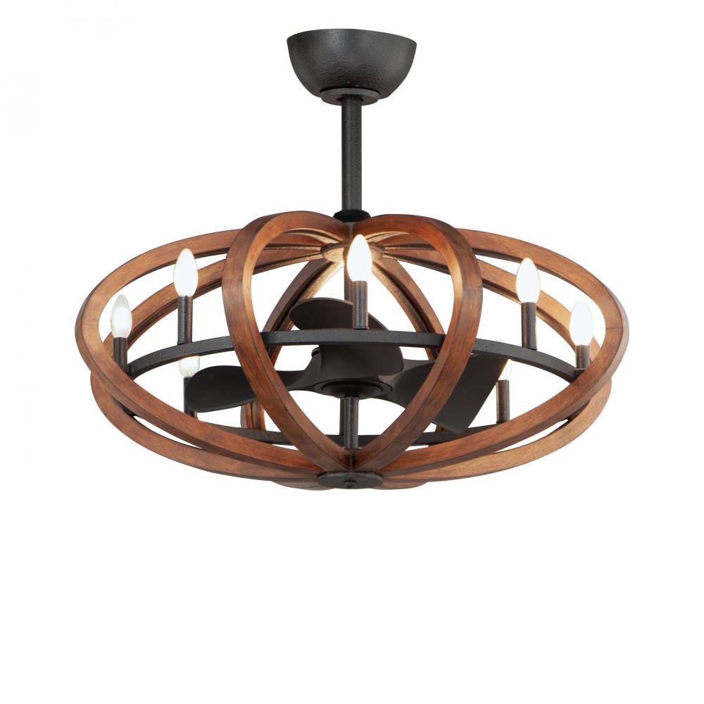 Maxim Lighting 61004APAR Bodega Bay Fandelight 36 Inch – Antique Pecan / Anthracite