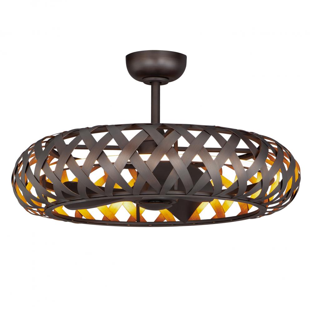 Maxim Lighting 61010BZGTGLD Weave Fandelight 33 Inch – Bronze Gilt / Gold