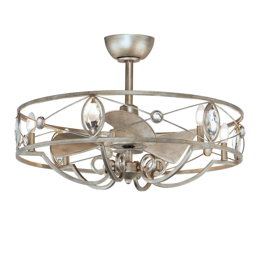 Maxim Lighting 61013SM Solitaire Fandelight 30.75 Inch – Silver Mist