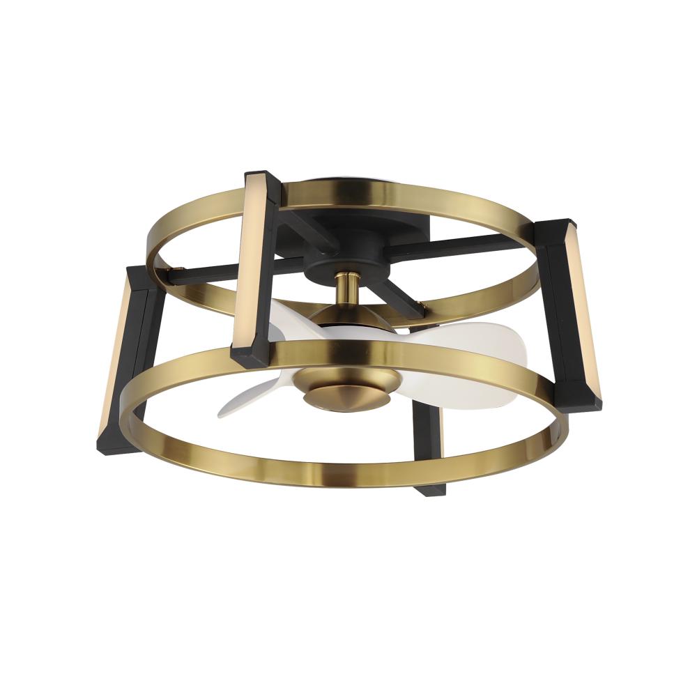 Maxim Lighting 61022WTBKNAB Darling Fandelight 24 Inch – Black / Natural Aged Brass