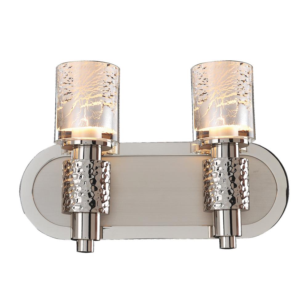 Ashington 14 Inch Bath Vanity Light – Polished Satin Nickel – 6272PSN