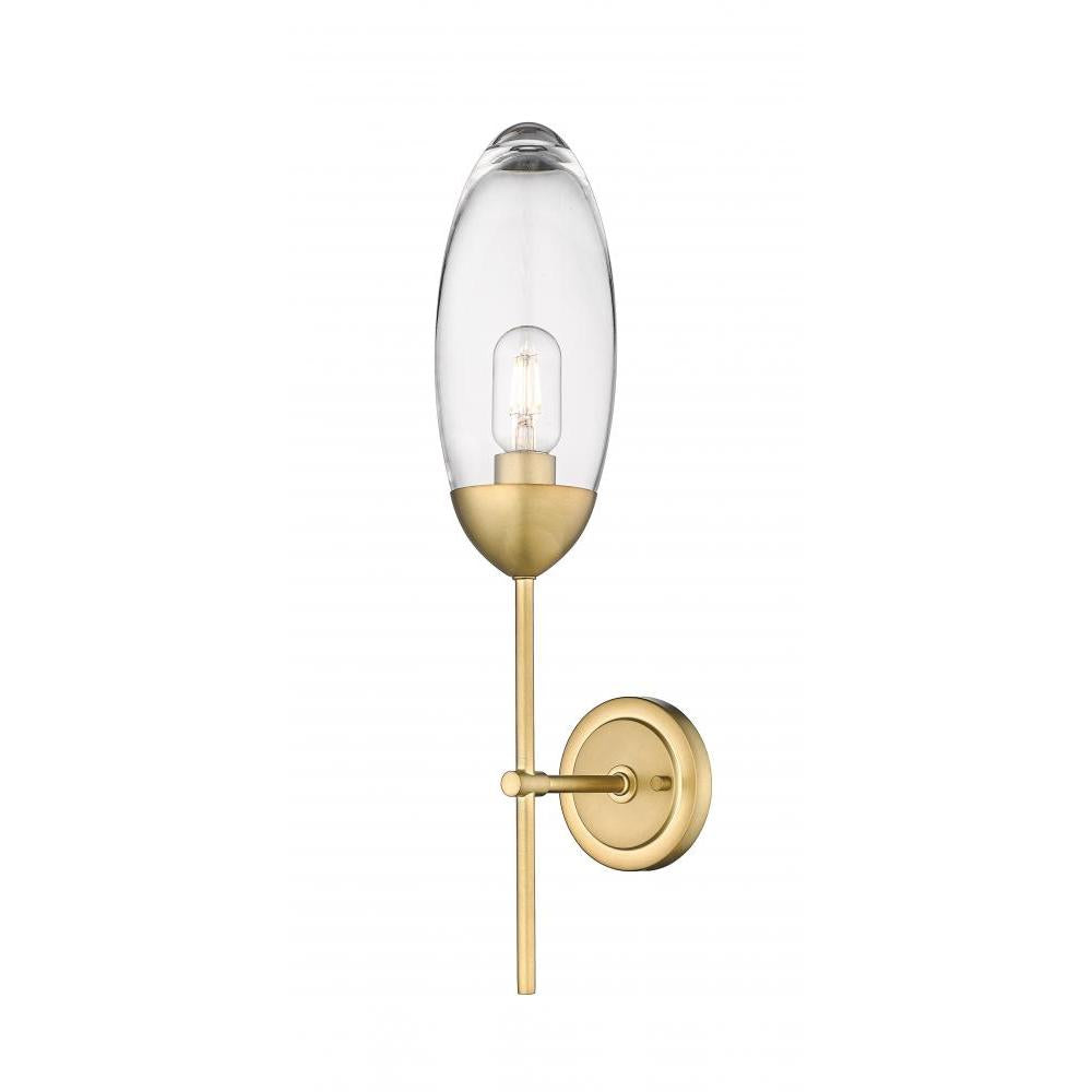 1 Light Wall Sconce-Clear