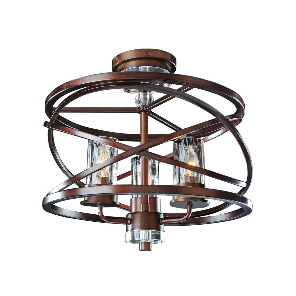 Eternity 17 Inch Semi Flush Mount – Etruscan Bronze – 6605EZ