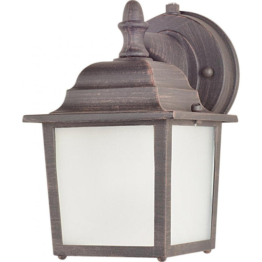 Maxim Lighting 66924RP Builder Cast LED E26 5.5 Inch Outdoor Wall Lantern – Rust Patina