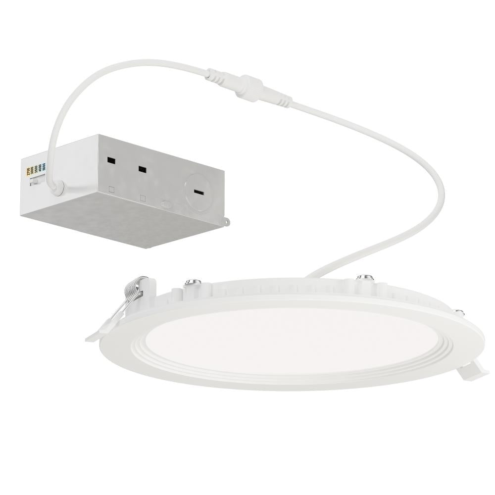 Maxim Lighting 67727WTWT Slim Baffle 6.75 Inch Flush Mount Light – White