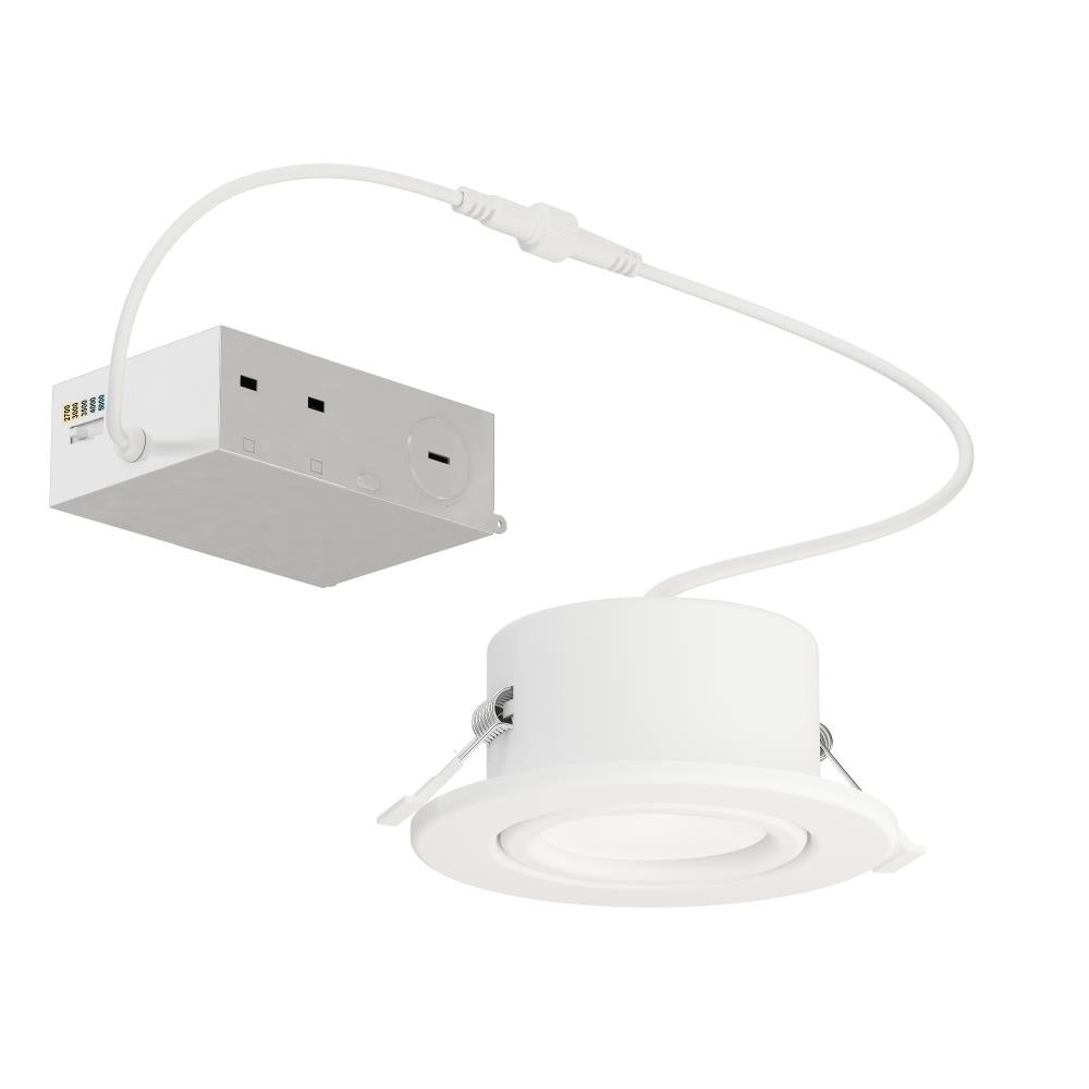 Maxim Lighting 67755WTWT Slim Gimbal 3.75 Inch Flush Mount Light – White