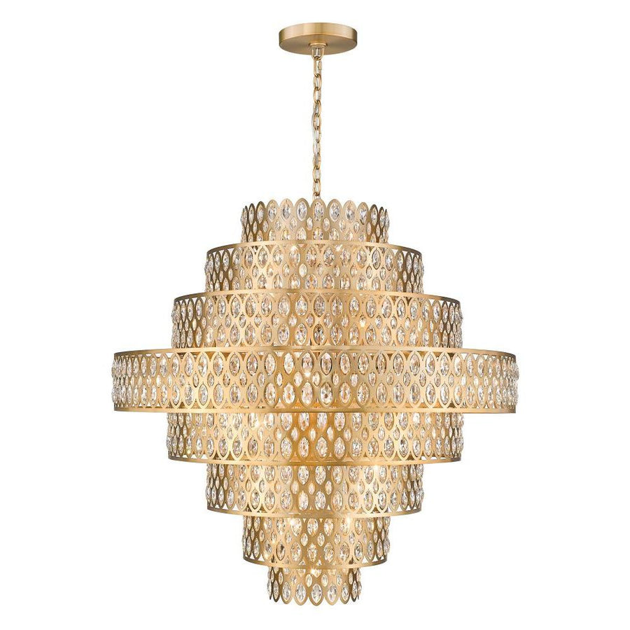 25 Light Chandelier-Heirloom Brass