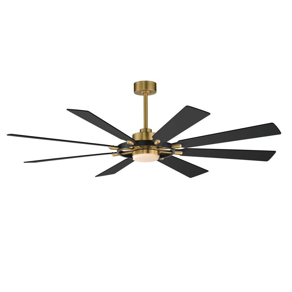 Maxim Lighting 88878BKNAB Helm 72 Inch Ceiling Fan – Black / Natural Aged Brass
