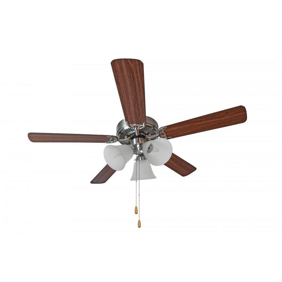 Maxim Lighting 89905SNWP Basic-Max 52 Inch Ceiling Fan – Satin Nickel / Walnut / Pecan