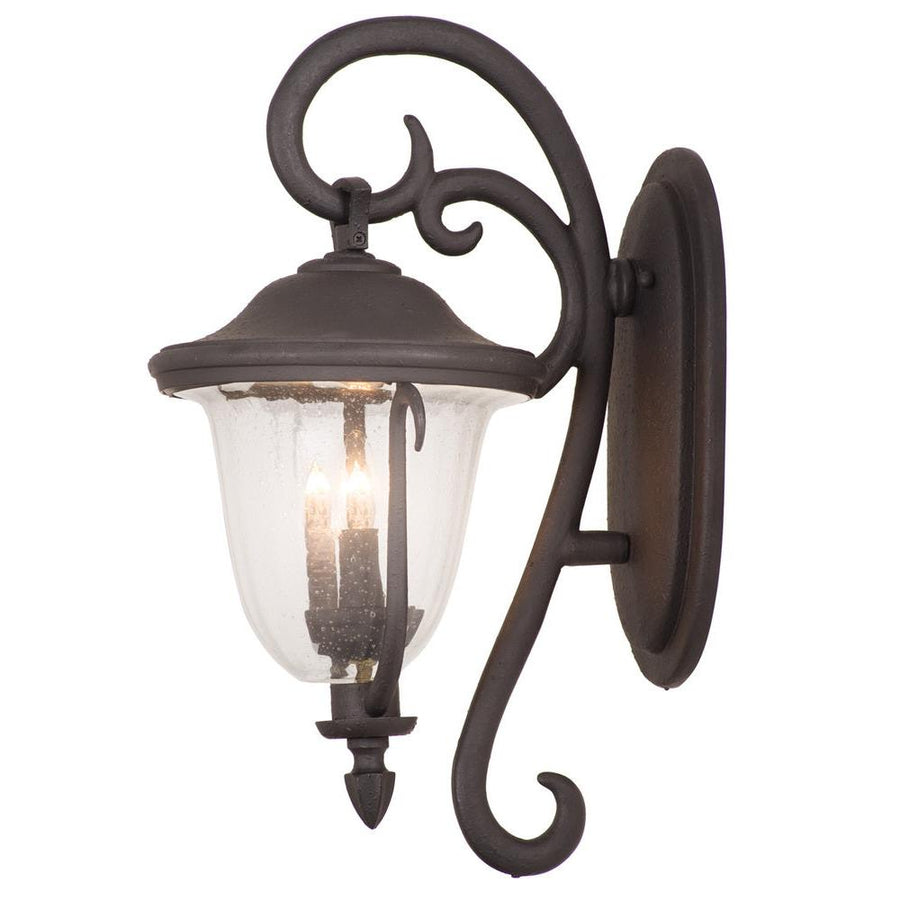 Santa Barbara Outdoor 11 Inch Wall Lantern – Textured Matte Black – 9001MB