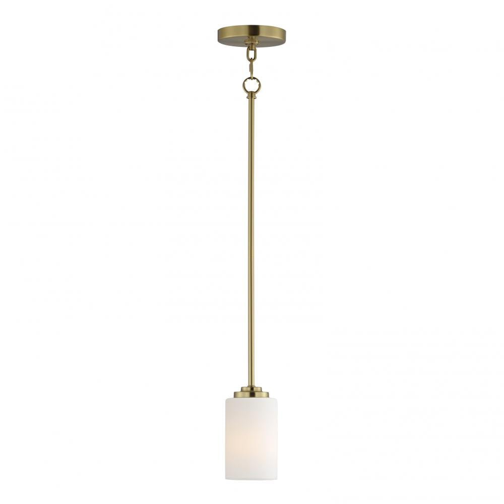 Maxim Lighting 90030SWSBR Deven 4 Inch Pendant – Satin Brass