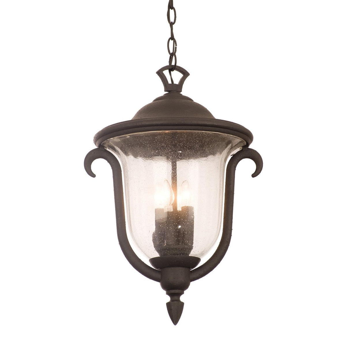 Santa Barbara Outdoor 13 Inch Outdoor Hanging Lantern – Burnished Bronze – 9007BB