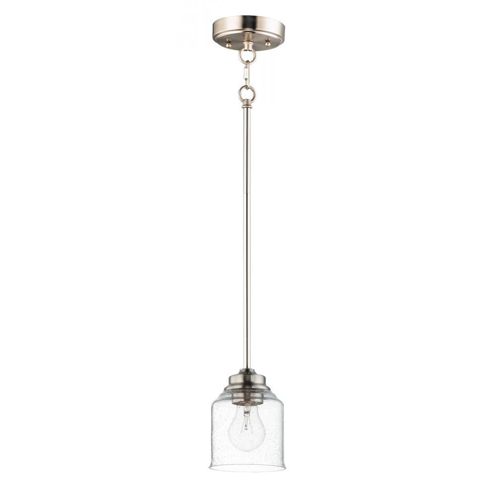 Maxim Lighting 91260CDSN Acadia 4.75 Inch Semi Flush Mount Light – Satin Nickel