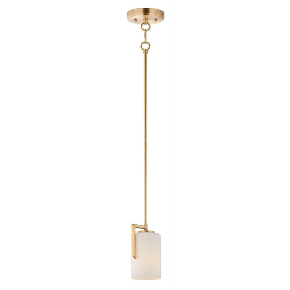 Maxim Lighting 91280SWSBR Dart 4.5 Inch Mini Pendant – Satin Brass