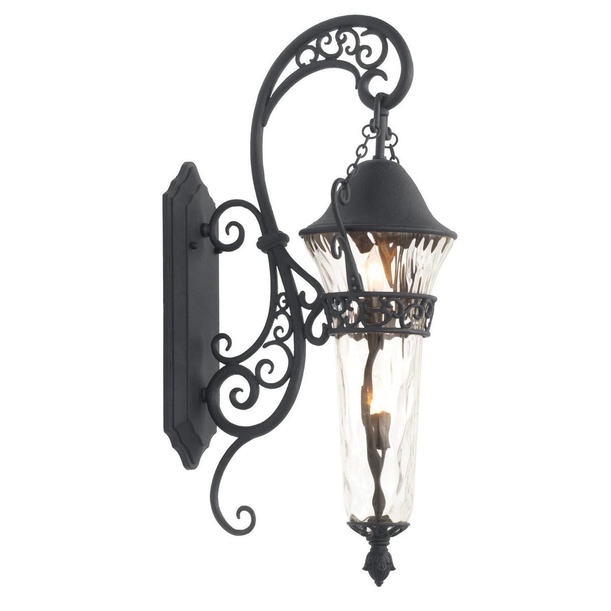 Anastasia Outdoor 13 Inch Wall Lantern – Textured Matte Black – 9412MB