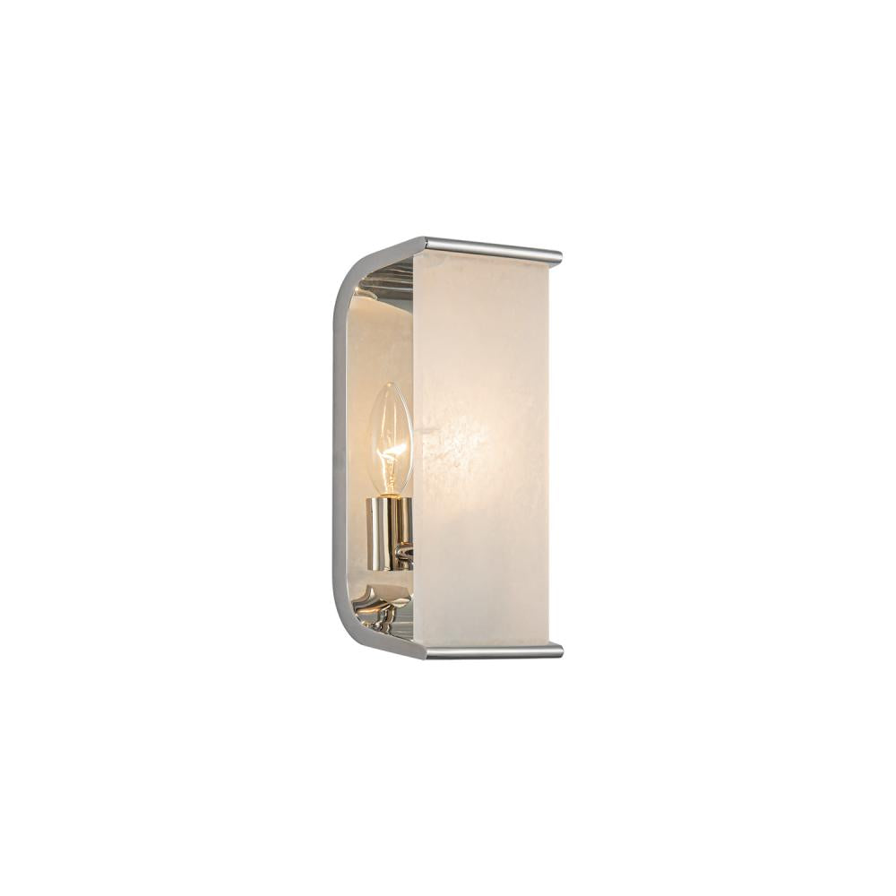 ALORA Lighting WV327010PNAR Vanity Light Fixture, UL Damp Rated, Polished Nickel/Alabaster