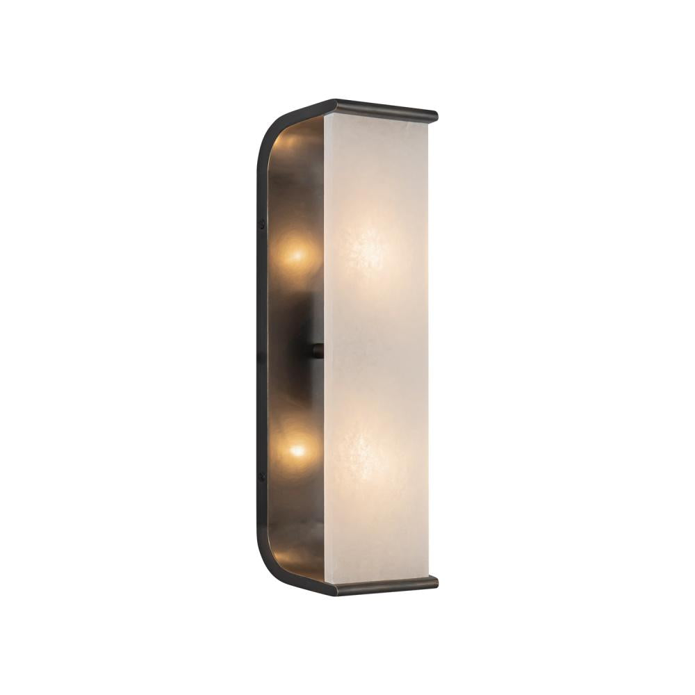 ALORA Lighting WV327015UBAR Wall/Vanity Light Fixture, UL Damp Rated, Urban Bronze/Alabaster