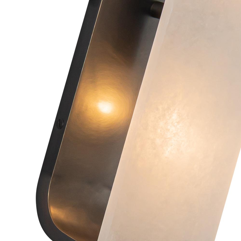 ALORA Lighting WV327015UBAR Wall/Vanity Light Fixture, UL Damp Rated, Urban Bronze/Alabaster
