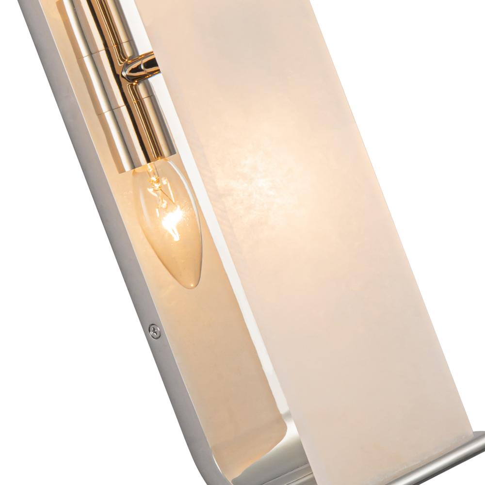 ALORA Lighting WV327019PNAR Wall/Vanity Light Fixture, UL Rated, Polished Nickel/Alabaster