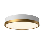 ALORA MOOD Lighting FM554211AGWH-5CCT Adelaide LED Flush Mount Fixture, UL Damp Rated, Aged Gold/White
