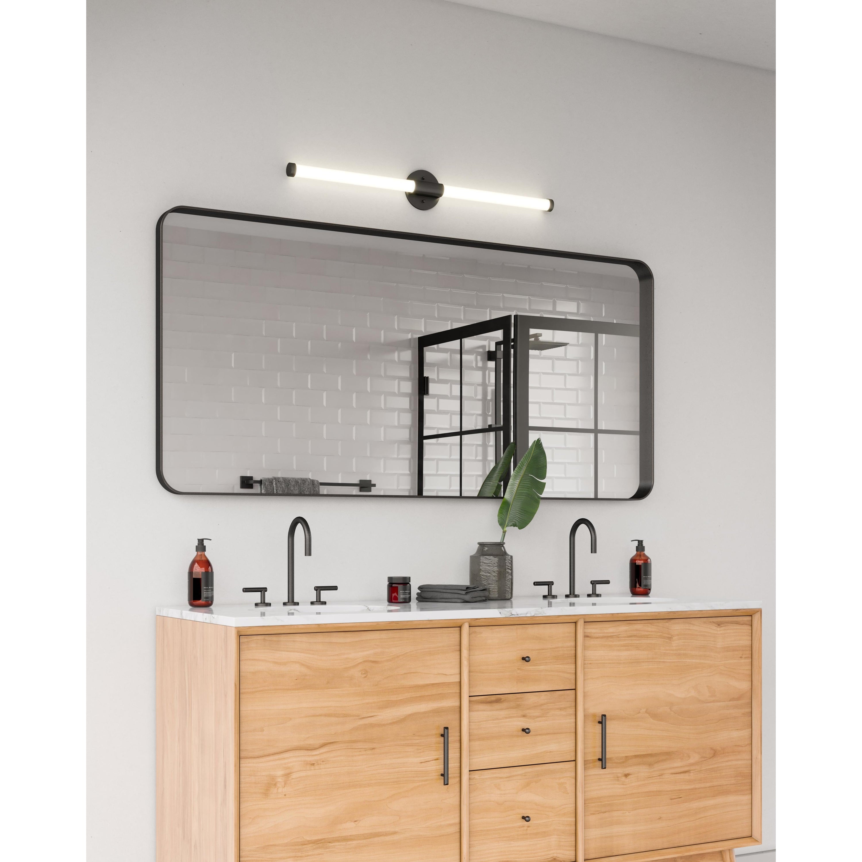 Akari 36-in Black LED Vanity