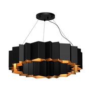 Kuzco Akira CH58030-BK/GD Chandeliers, 7 Lights, Black/Gold