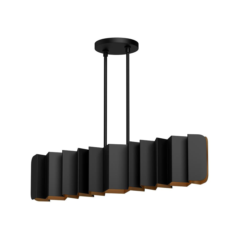 Kuzco Lighting LP58042-BK/GD Linear Pendant, 6 Lights, Black/Gold
