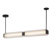 ALORA Lighting LP374247UBCR-UNV Linear Pendant, Urban Bronze/Ribbed Glass