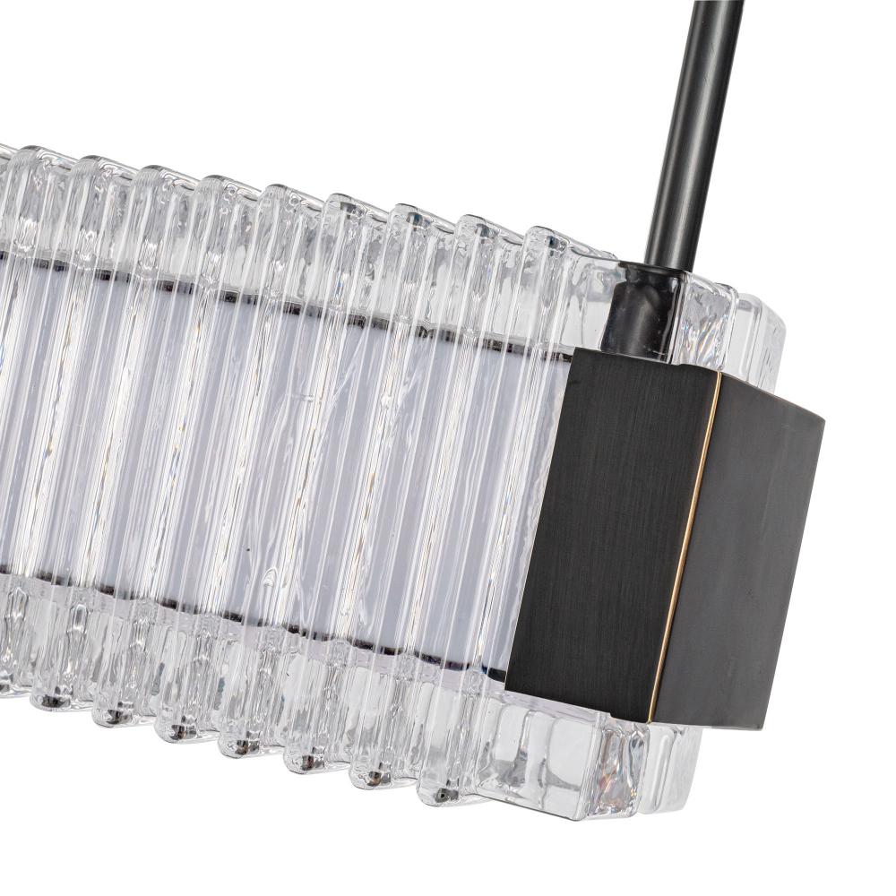 ALORA Lighting LP374247UBCR-UNV Linear Pendant, Urban Bronze/Ribbed Glass