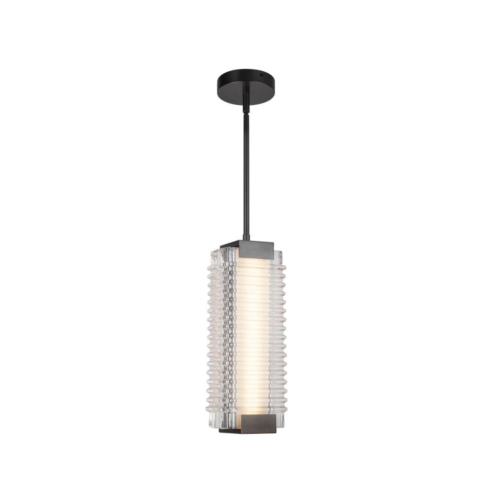 ALORA Lighting PD374316UBCR-UNV Pendant, Urban Bronze/Ribbed Glass
