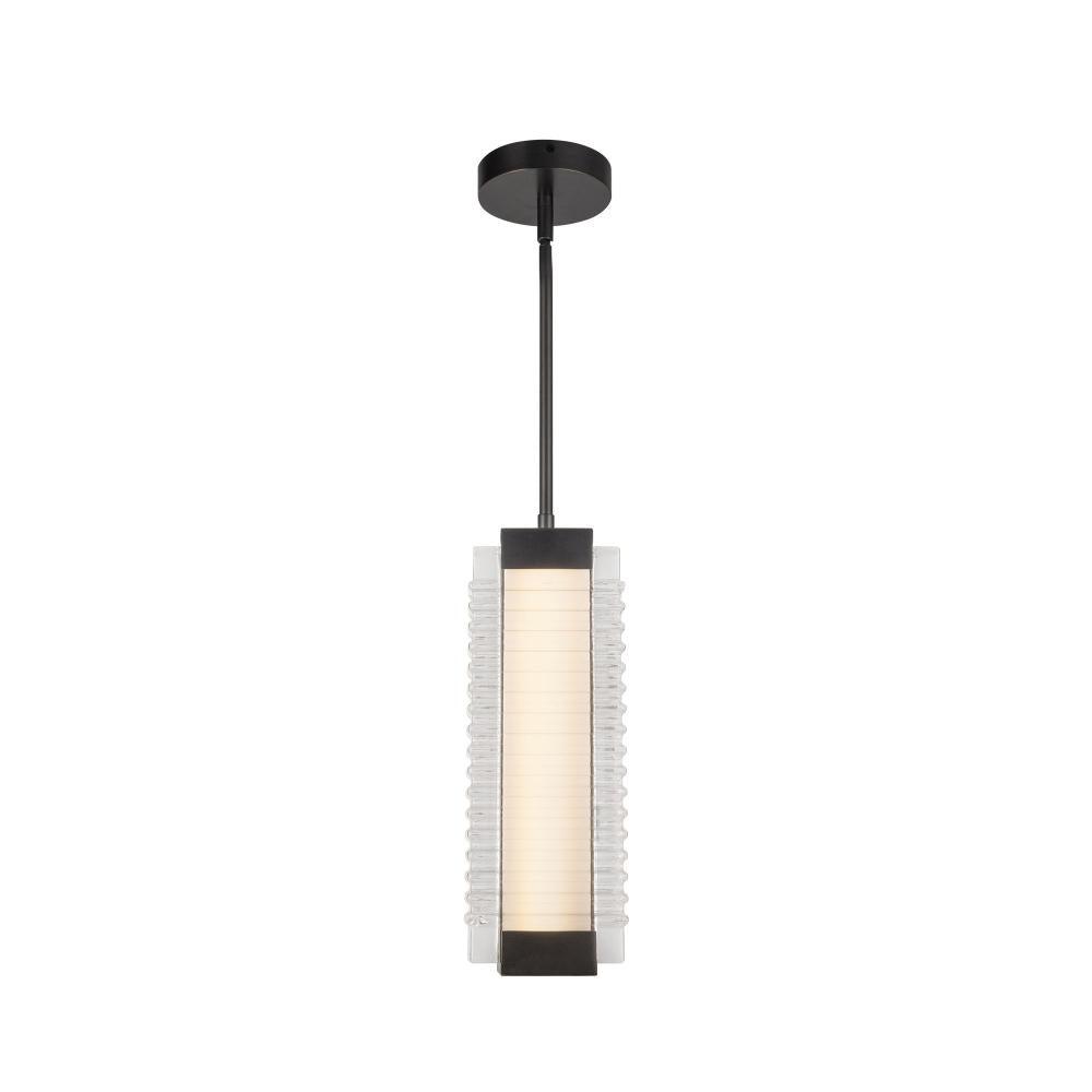 ALORA Lighting PD374316UBCR-UNV Pendant, Urban Bronze/Ribbed Glass