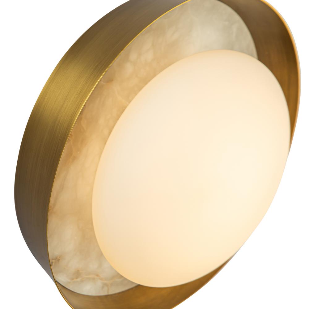 ALORA Lighting WV320108VB LED Wall/Vanity Light Fixture, UL Damp Rated, Vintage Brass
