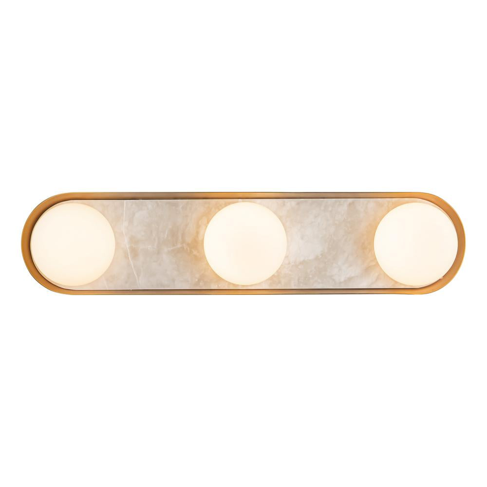 ALORA Lighting WV320323 Vintage Brass LED Wall/Vanity Light Fixture, UL Damp Rated, Vintage Brass